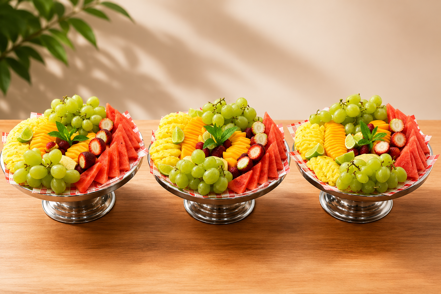 Seasonal fruit platter for morning tea catering