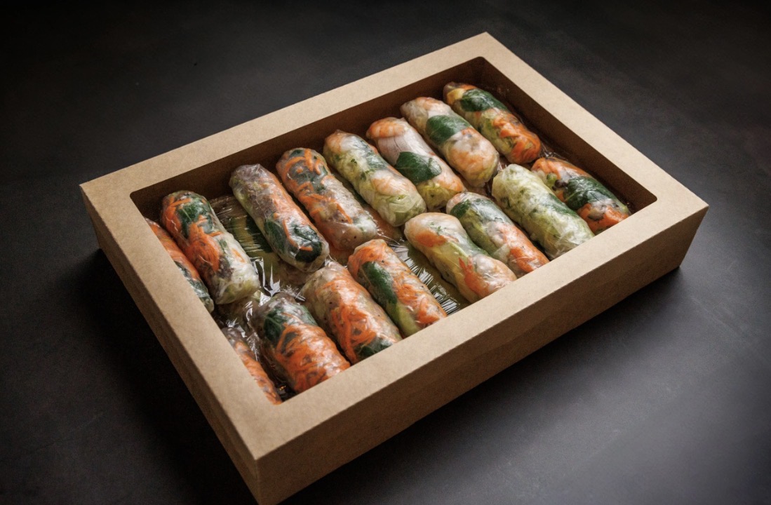 Vietnamese rice paper rolls catering platter